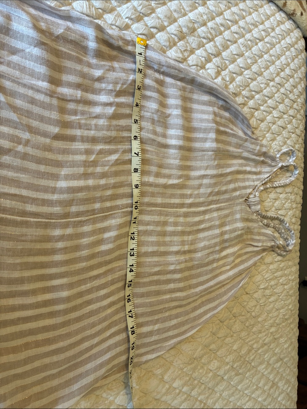 Rachel Ashwell Striped Braided-Strap Maxi Dress in Beige & White - Picture 4 of 4